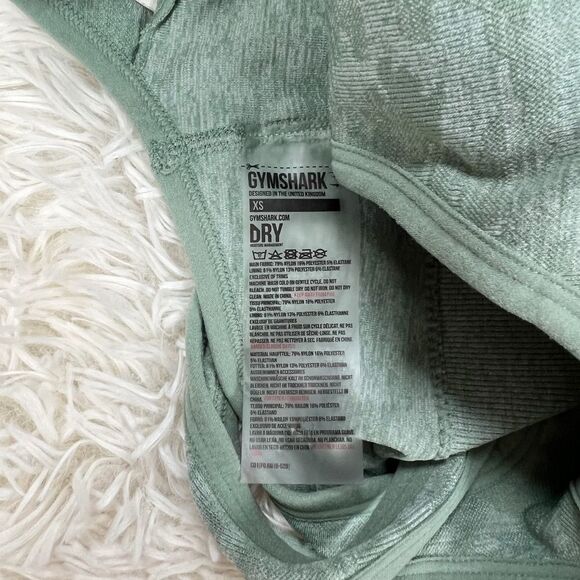 Gymshark Adapt Light Green Camo Sports Bra Padded Size XS - Picture 4 of 4